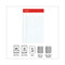 Perforated Ruled Writing Pads, Narrow Rule, Red Headband, 50 White 5 X 8 Sheets, Dozen