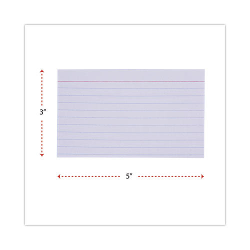 Ruled Index Cards, 3 X 5, White, 100/pack