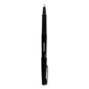 Porous Point Pen, Stick, Medium 0.7 Mm, Black Ink, Black Barrel, Dozen