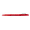 Porous Point Pen, Stick, Medium 0.7 Mm, Red Ink, Red Barrel, Dozen