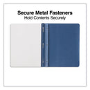 Clear Front Report Covers With Fasteners, Three-prong Fastener, 0.5" Capacity,  8.5 X 11, Clear/dark Blue, 25/box