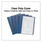 Clear Front Report Covers With Fasteners, Three-prong Fastener, 0.5" Capacity,  8.5 X 11, Clear/dark Blue, 25/box