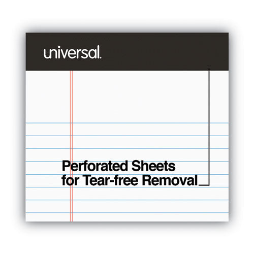 Premium Ruled Writing Pads With Heavy-duty Back, Narrow Rule, Black Headband, 50 White 5 X 8 Sheets, 6/pack