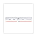 Clear Plastic Ruler, Standard/metric, 12" Long, Clear