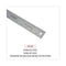 Stainless Steel Ruler With Cork Back And Hanging Hole, Standard/metric, 12" Long