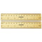 Flat Wood Ruler, Standard/metric, 6" Long