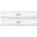 Clear Plastic Ruler, Standard/metric, 6" Long, Clear, 2/pack