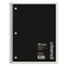 Wirebound Notebook, 1-subject, Medium/college Rule, Black Cover, (100) 11 X 8.5 Sheets