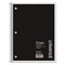 Wirebound Notebook, 1-subject, Medium/college Rule, Black Cover, (70) 10.5 X 8 Sheets