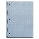 Wirebound Notebook, 1-subject, Quadrille Rule (4 Sq/in), Black Cover, (70) 10.5 X 8 Sheets