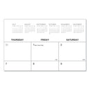 Desk Pad Calendar, 22 X 17, White/black Sheets, Black Binding, Clear Corners, 12-month (jan To Dec): 2024