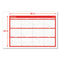 Erasable Wall Calendar, 24 X 36, White/red Sheets, 12-month (jan To Dec): 2024