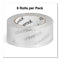 Quiet Tape Box Sealing Tape, 3" Core, 1.88" X 109 Yds, Clear, 6/pack