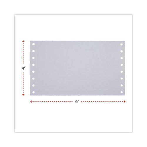 Continuous Postcards, Pin-fed, 4 X 6, White, 4,000/carton