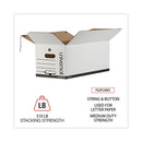 Deluxe Quick Set-up String-and-button Boxes, Letter Files, White, 12/carton