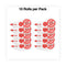 Correction Tape Dispenser, Non-refillable, Transparent Red Applicator, 0.2" X 315", 10/pack