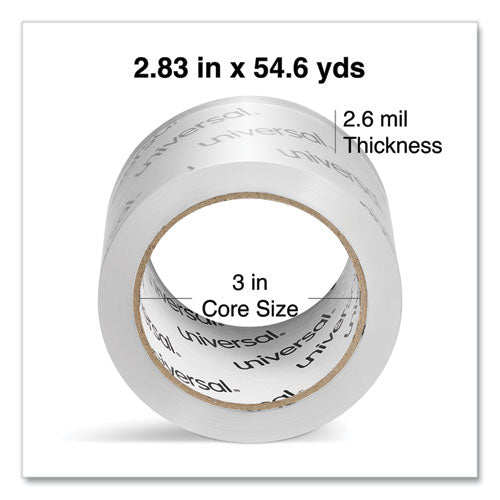 Extra-wide Moving And Storage Packing Tape, 3" Core, 2.83" X 54.7 Yd, Clear, 6/pack