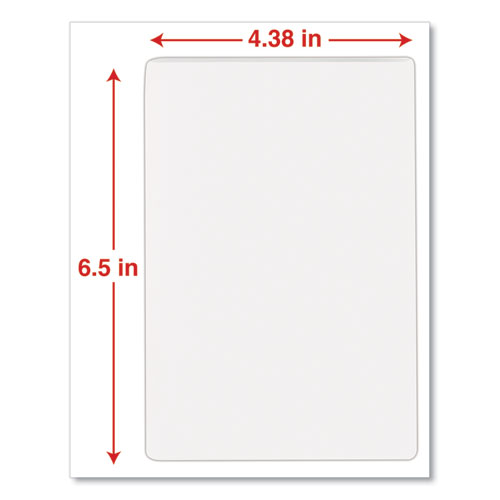 Laminating Pouches, 5 Mil, 6.5" X 4.38", Gloss Clear, 100/box