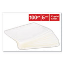 Laminating Pouches, 5 Mil, 6.5" X 4.38", Gloss Clear, 100/box