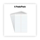 Steno Pads, Gregg Rule, Red Cover, 80 White 6 X 9 Sheets, 6/pack