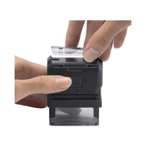 Printy Do It Yourself Self-inking Message Stamp, 0.75" X 1.88", Black