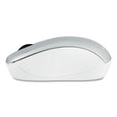 Silent Wireless Blue Led Mouse, 2.4 Ghz Frequency/32.8 Ft Wireless Range, Left/right Hand Use, Silver