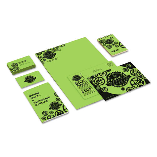 Color Cardstock, 65 Lb Cover Weight, 8.5 X 11, Martian Green, 250/pack