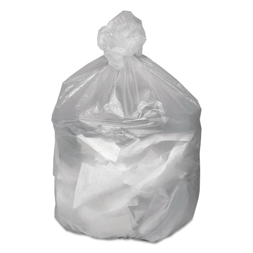 Waste Can Liners, 10 Gal, 6 Microns, 24" X 24", Natural, 50 Bags/roll, 20 Rolls/carton