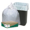 Linear-low-density Recycled Tall Kitchen Bags, 13 Gal, 0.85 Mil, 24" X 33", White, 15 Bags/roll, 10 Rolls/box