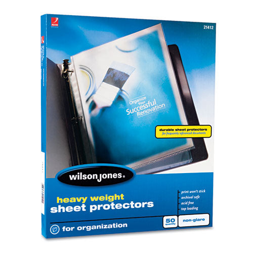 Heavyweight Top-loading Sheet Protectors, Nonglare Finish, Letter, 50/box