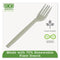 Ecosense Renewable Plant Starch Cutlery, Fork, 7", 50/pack, 20 Pack/carton