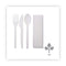 Ecosense Renewable Psm Wrapped Cutlery Kit, White, 250/carton