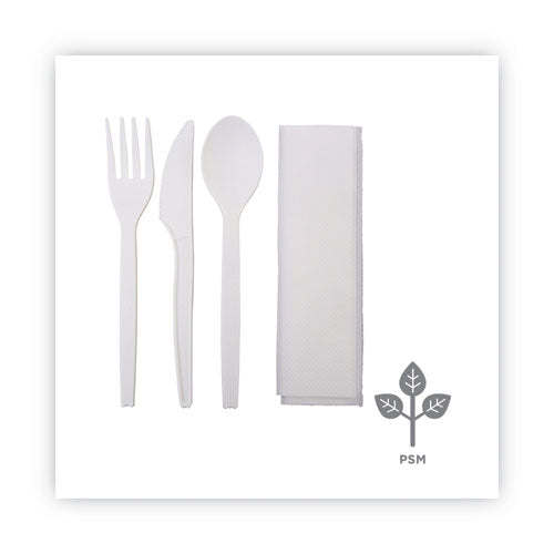 Ecosense Renewable Psm Wrapped Cutlery Kit, White, 250/carton