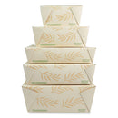 No Tree Folded Takeout Containers, 46 Oz, 5.5 X 6.9 X 2.5, Natural, Sugarcane, 300/carton