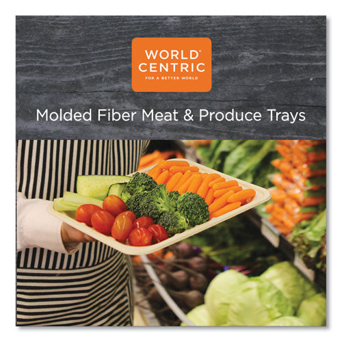 Fiber Trays, Pla Lined, Pfas Free, 1-compartment, 18 X 14 X 1, Natural, Paper, 100/carton