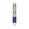 F-402 Ballpoint Pen, Retractable, Fine 0.7 Mm, Blue Ink, Stainless Steel/blue Barrel, 2/pack