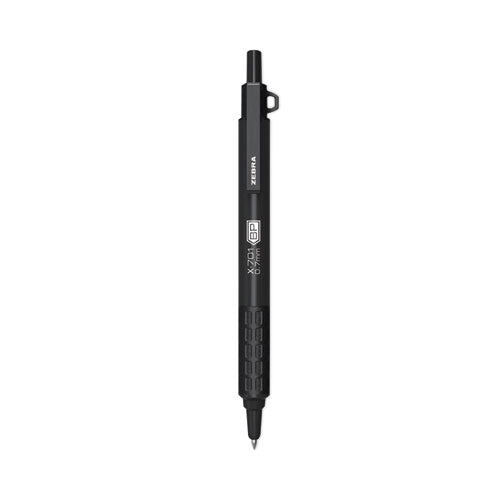 X-701 Ballpoint Pen, Retractable, Fine 0.7 Mm, Black Ink, Black Barrel