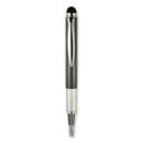 Styluspen Telescopic Ballpoint Pen/stylus, Retractable, Medium 1 Mm, Black Ink, Blue/gray Barrel, 2/pack