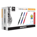 Sarasa Dry Gel X20 Gel Pen, Retractable, Medium 0.7 Mm, Black Ink, Smoke Barrel, 36/pack