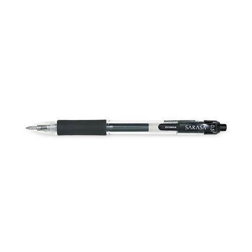 Sarasa Dry Gel X20 Gel Pen, Retractable, Fine 0.5 Mm, Black Ink, Smoke Barrel, 12/pack