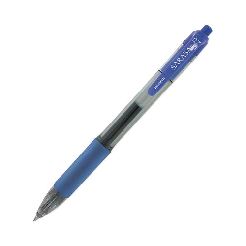 Sarasa Dry Gel X20 Gel Pen, Retractable, Medium 0.7 Mm, Blue Ink, Translucent Blue Barrel, 12/pack