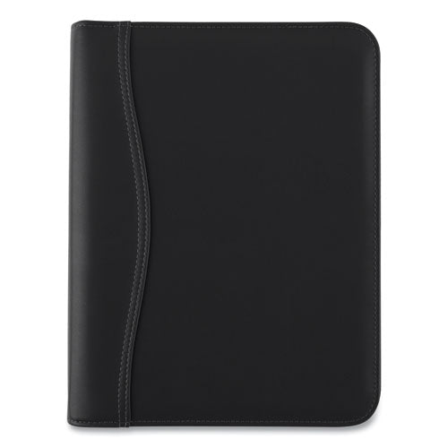 Black Leather Planner/organizer Starter Set, 8.5 X 5.5, Black Cover, 12-month (jan To Dec): Undated