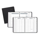 Triple View Weekly Vertical-column Format Appointment Book, 11 X 8.25, Black Cover, 12-month (jan To Dec): 2024