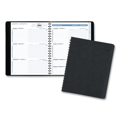 The Action Planner Weekly Appointment Book, 11 X 8, Black Cover, 12-month (jan To Dec): 2024
