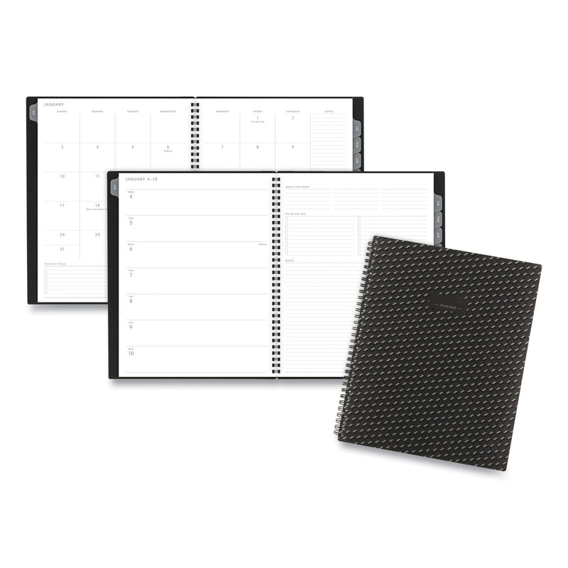 Elevation Poly Weekly/monthly Planner, 11 X 8.5, Black Cover, 13-month (jan To Jan): 2024 To 2025