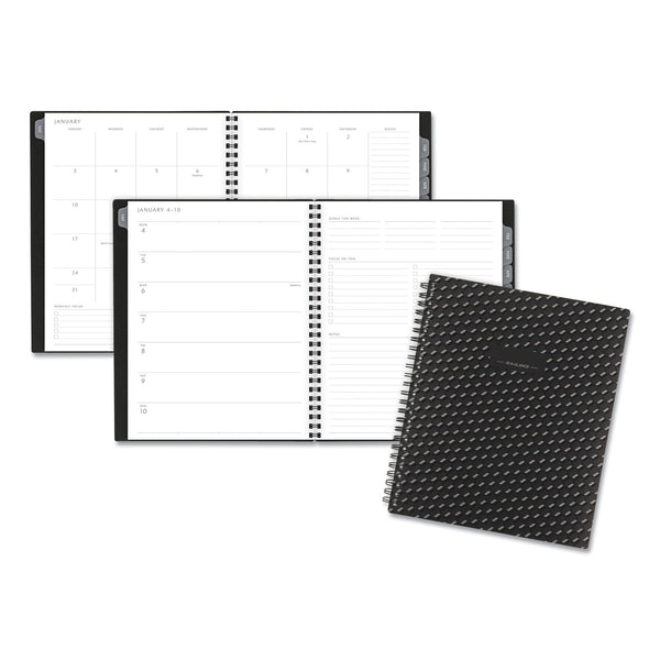 Elevation Poly Weekly/monthly Planner, 8.75 X 7, Black Cover, 12-month (jan To Dec): 2024