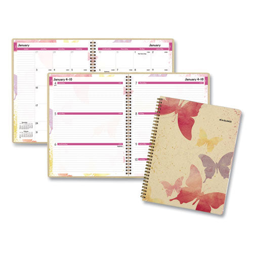Watercolors Weekly/monthly Planner, Watercolors Artwork, 11 X 8.5, Multicolor Cover, 12-month (jan To Dec): 2024