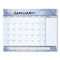 Slate Blue Desk Pad, 22 X 17, Blue Sheets, Clear Corners, 12-month (jan To Dec): 2024