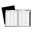 Dayminder Hardcover Weekly Vertical-column Format Appointment Book, 11 X 8, Black Cover, 12-month (jan To Dec): 2024