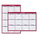 Erasable Vertical/horizontal Wall Planner, 32 X 48, White/blue/red Sheets, 12-month (jan To Dec): 2024